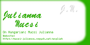 julianna mucsi business card